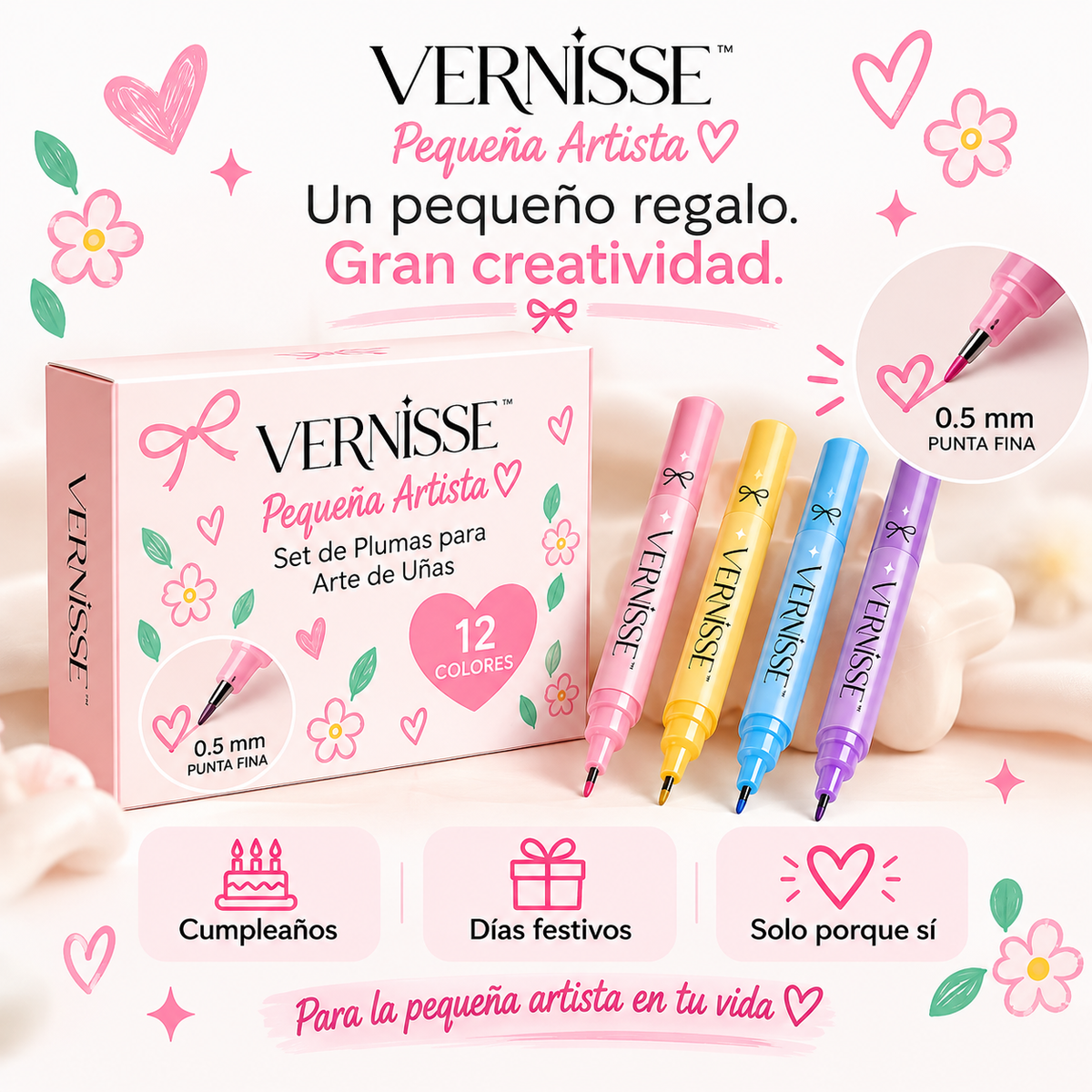 Vernisse™ | Kit Nail Art para Pequeñas Artistas