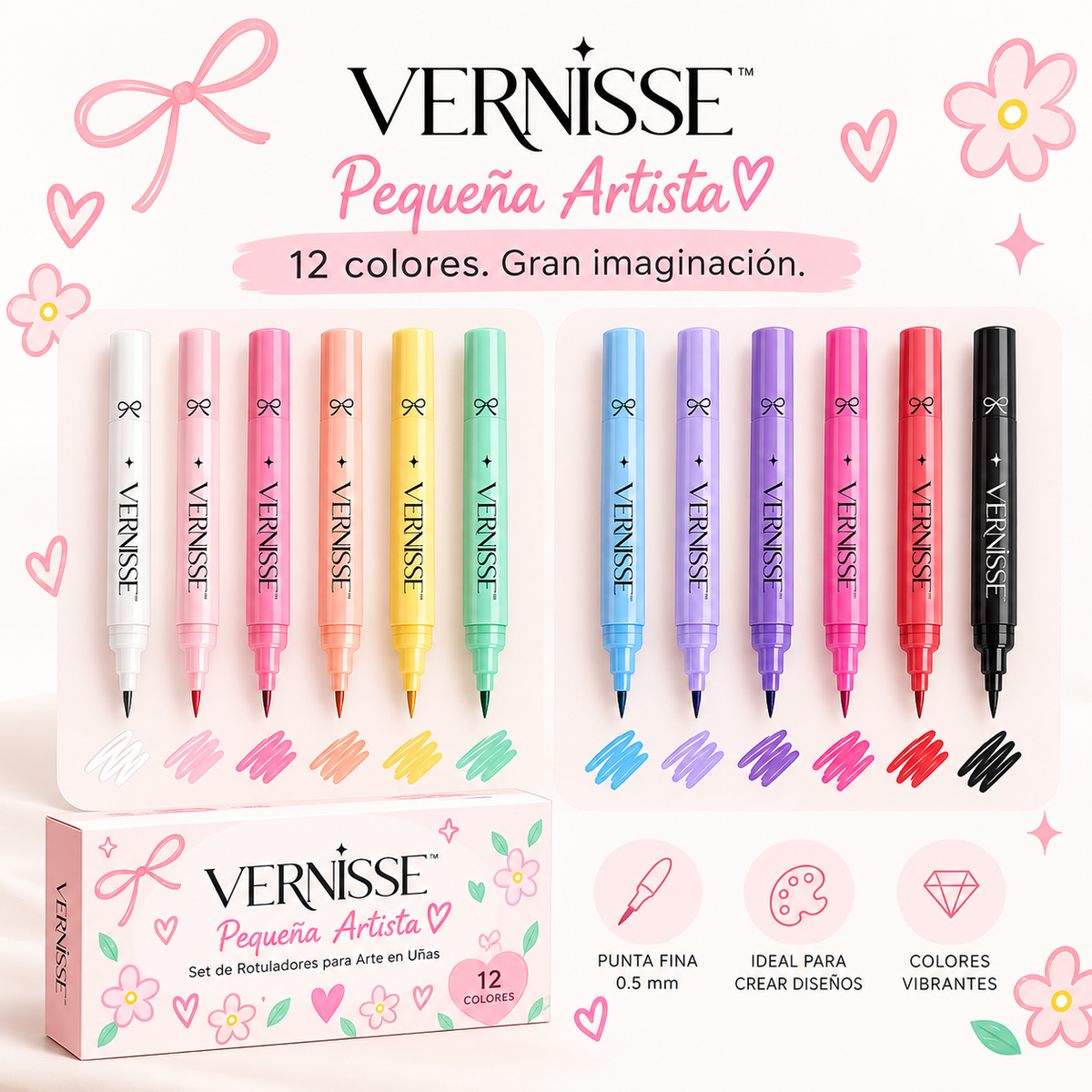 Vernisse™ | Kit Nail Art para Pequeñas Artistas